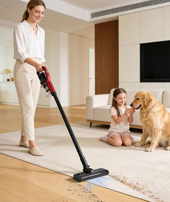 Vacuum Cleaners for Home, Powerful Suction for Pet Hair, 1.2L Dust Capacity Lightweight Vacuum for Carpets & Hard Floors & Car Seat