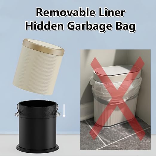 URALFA 3 Gallon White and 2.8 Gallon Dark Gray Motion Sensor Trash Can