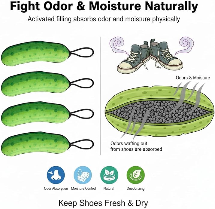 Yinder 4 Pack Shoe Deodorizer Odor Eliminator for Smelly Sneakers, Last for 6-12 Months, Odor Eliminator for Shoes, Charcoal Shoe Freshener for Sneakers, Gym Shoes, Closet & Bag, Long Lasting Absorber