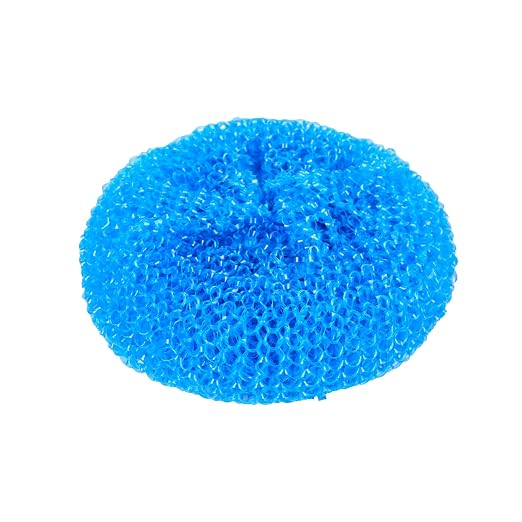 Restaurantware Plastic Dish Scrubbers 40 Pack 2.95 x 2.95 x 0.98 Inches Durable Non-Scratch Scrubbers Plastic Mesh Cleaning Pads Easy Grip Assorted Colors for Multi-Surface Cleaning