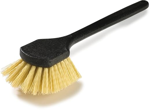 SPARTA 36505L00 Plastic Utility Brush, Scrub Brush With Long Handle For Kitchen, Restaurant, Home , 20 Inches, Black, (Pack of 12)