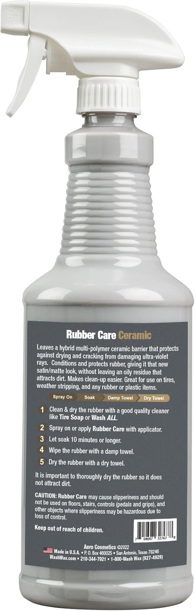 Tire Soap Degreaser, Rubber Care Tire Dressing 32oz and Microfiber Towels 4 Pack