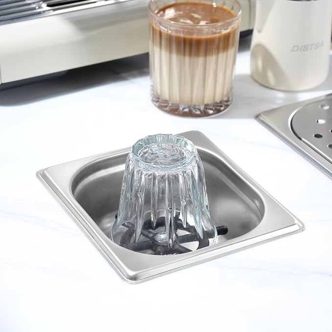 Pitcher Rinser , DIBTSA Automatic Glass Cup Washer , 304 Stainless Steel Coffee Milk Tea Cup Cleaner, for Home Kitchen Hotel Bar Restaurant (6.9x6.3x2.6 Inch)