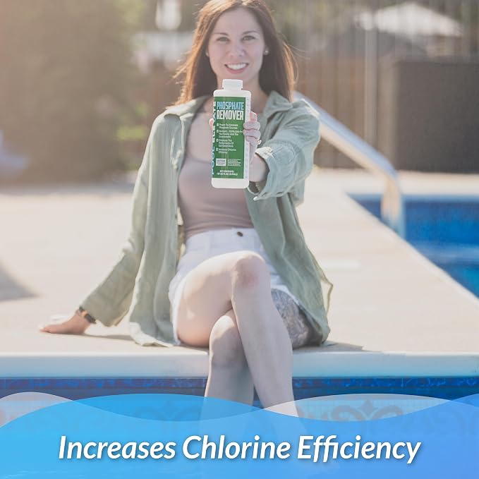 Phosphate Remover - Maintain Crystal Clear Water, Enhance Pool Water Quality for Above and Inground Pools, Safe for Your Pool and Equipment - 32 oz Pack of 2 (64 oz)
