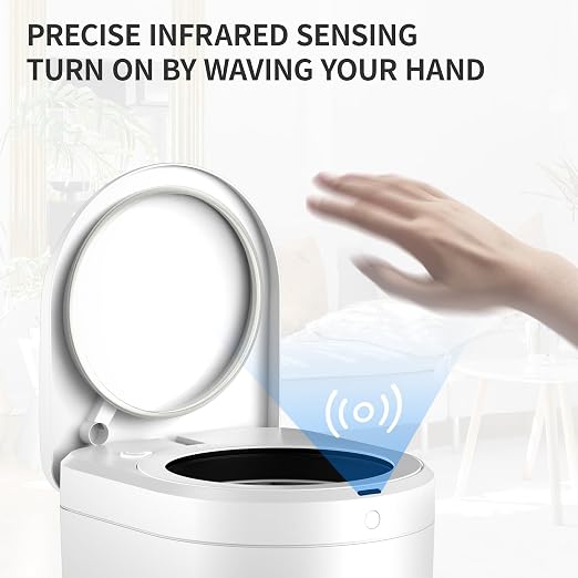 TOWNEW S2000 Smart Trash Can, Self-Sealing Touchless Trash Can with Motion Sensor, Automatic Liner Preparation, 5.5 Gallon Hands-Free Garbage Can for Kitchen, Bathroom & Office, Odor Reduction