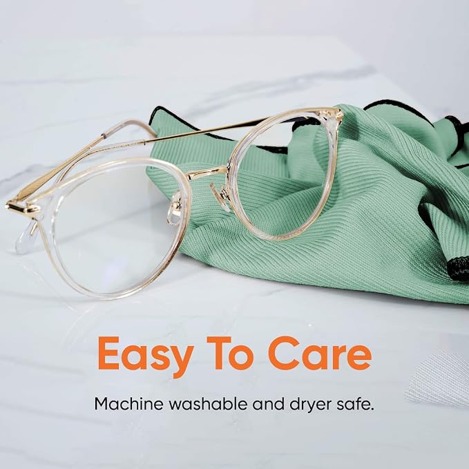 Superio Microfiber Glass Cleaning Cloth, Mirror & Window Miracle Cloth Lint & Streak Free, Washable, Large Eco-Friendly for Electronics, Cars, Tv Screens, Glasses... Cleans with Plain Water (14x16 2)