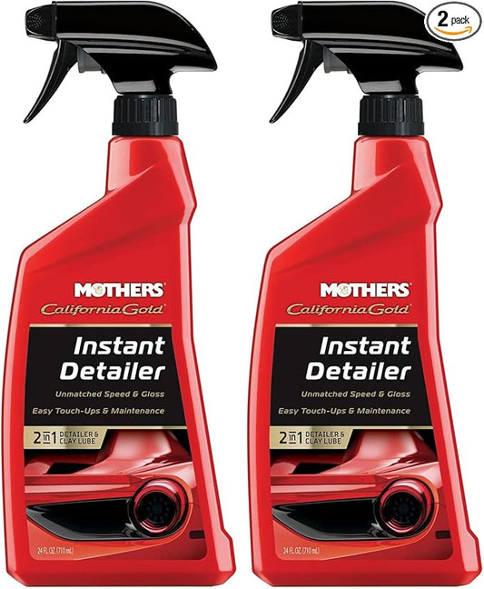 Mothers 08224 California Gold Instant Detailer - 24 oz. (Pack of 2) - Cleans, Enhances Appearance - Automotive Exterior Detailer
