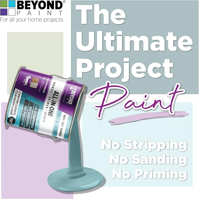 Beyond Paint Smoked Gray Flecks Countertop Makeover Kit with Paint, Sealer, Flecks, and Tools for Countertops, Bright White