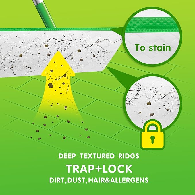 360° Heavy Duty Duster Refills for Swiffer,20 Count Duster Refills with 1 Handle + Wet Mopping Pad Refills for Swiffer Sweeper Wet Pads 30 Count