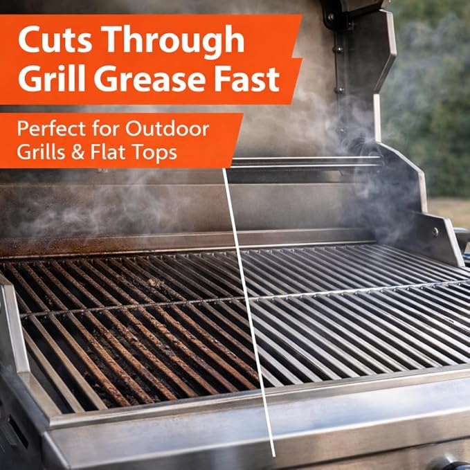 Diversey Break-Up Professional Oven & Grill Cleaner, Heavy Duty Grease Remover for Grill Grates, Ovens, Flat Tops & Vent Hoods, 19 oz Aerosol Spray, Pack of 6