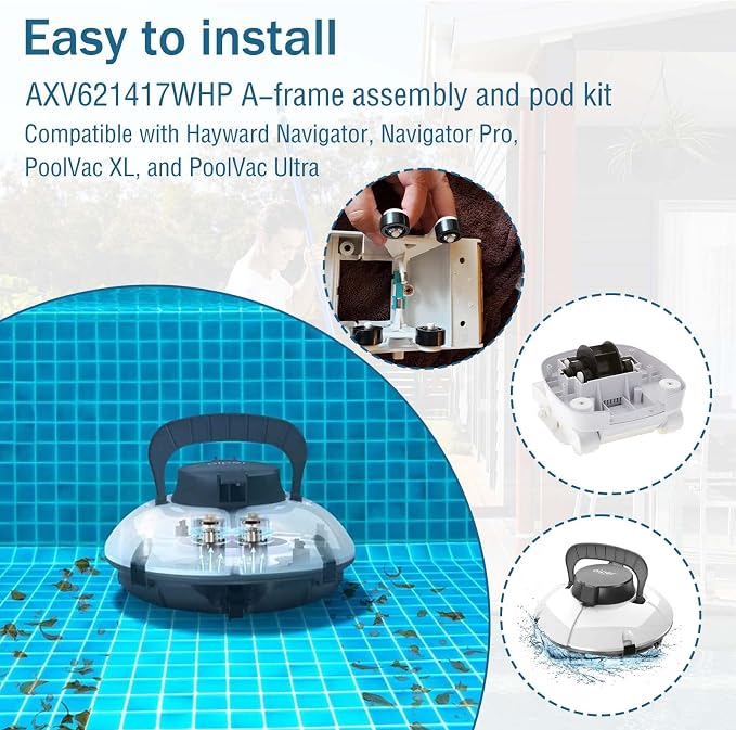 AXV621DAT Universal Pool Vac A-Frame Turbine Rebuild Kit for Hayward Aquabug Navigator Ultra Pro Wanda The Whale Diver Dave Poolvac XL Pool Vac Classic Kit, Replaces# AXV036BP, AXV601CAT, AXV601DAT
