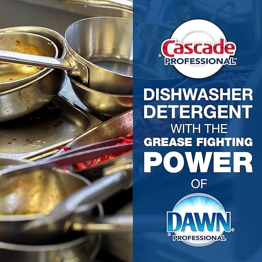 Cascade Automatic Dishwashing Detergent Powder Bulk with Dawn Grease-Fighting Power, Fresh Scent, 72 oz (Case of 7)