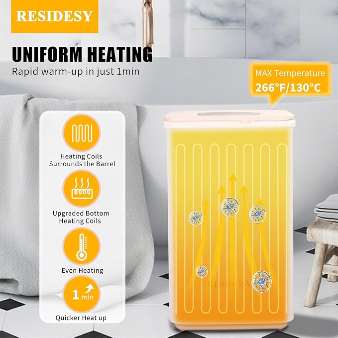 Large Towel Warmer Bucket, 20L Electric Hot Towel Warmer for Bathroom, Spa, Salon, Luxury Freestanding Towel Heater with Timer, Delay Start & 3 Temp Settings