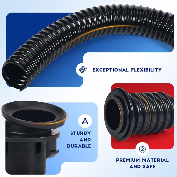 Hose Kit Converts to X3 Hoseless Hood Design Compatible with Rug Doctor Mighty Pro X3 93155, Commercial Carpet Cleaner Machine Hose Replacement Parts