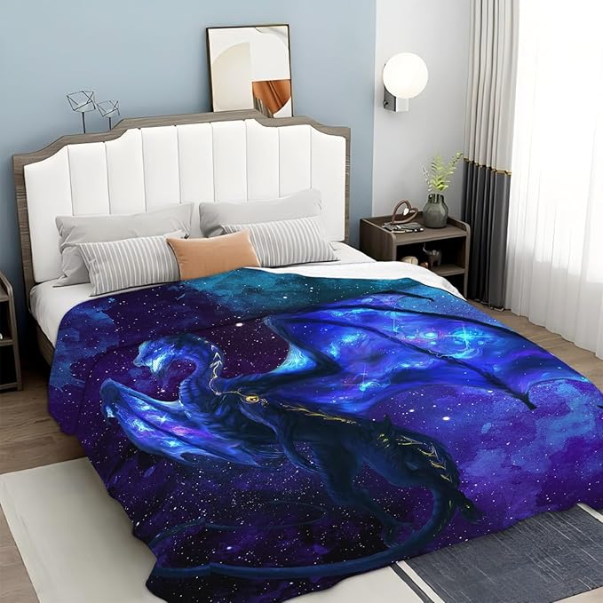 Tijuboni Dragon Throw Blanket Dragon Gifts for Boys Girls Men Women Kids Adults Soft Flannel Fleece Blanket for Couch Sofa Bed Home Decor 50"x60"