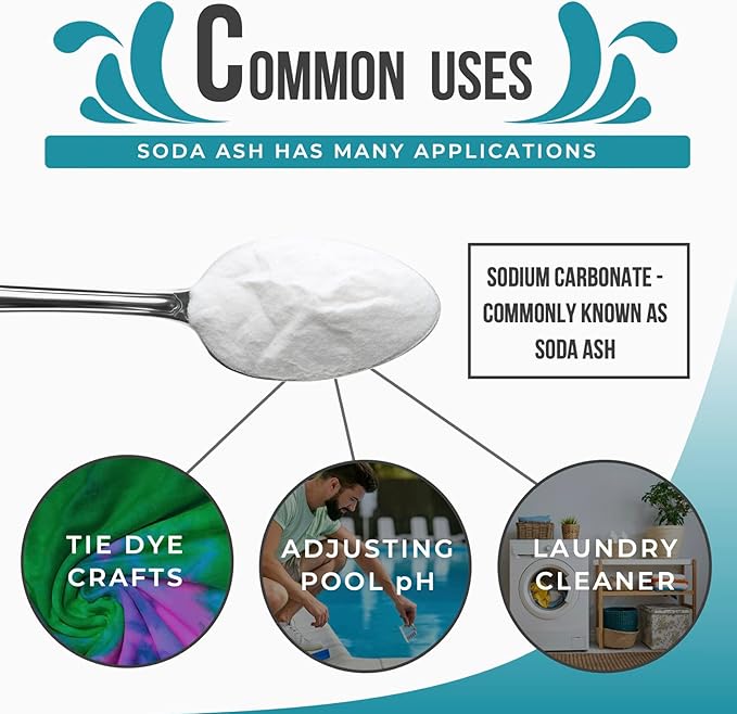 Dive Rite in Premium Soda Ash Designed as a PH Increaser for Pool and Washing Soda for Tie Dying and Everyday Usage (5 Pounds)