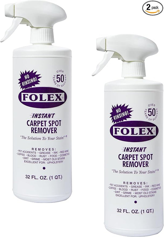 Folex Instant Carpet Spot Remover, 32 Fl Oz (Pack of 2)
