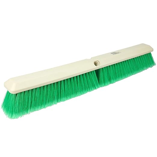Weiler 42164 Perma-Sweep Polystyrene Fine Sweep Floor Brush, 2-1/2" Width, 24" Overall Length, Green
