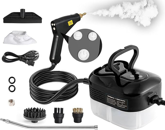 Foandbevi Handheld Steam Cleaner, 2500W High Pressure Multi-Surface Steam Cleaner for Home Use, Car Steamer For Cleaning Auto Detailing Kitchen Floors Tools