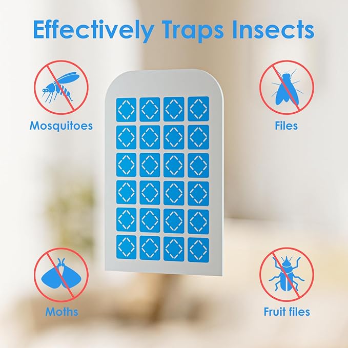 12 Pack Magnetism Glue Cards TIENBE Indoor Plug-in Fly Trap Refill Pack for TIENBE Indoor Fly Trap