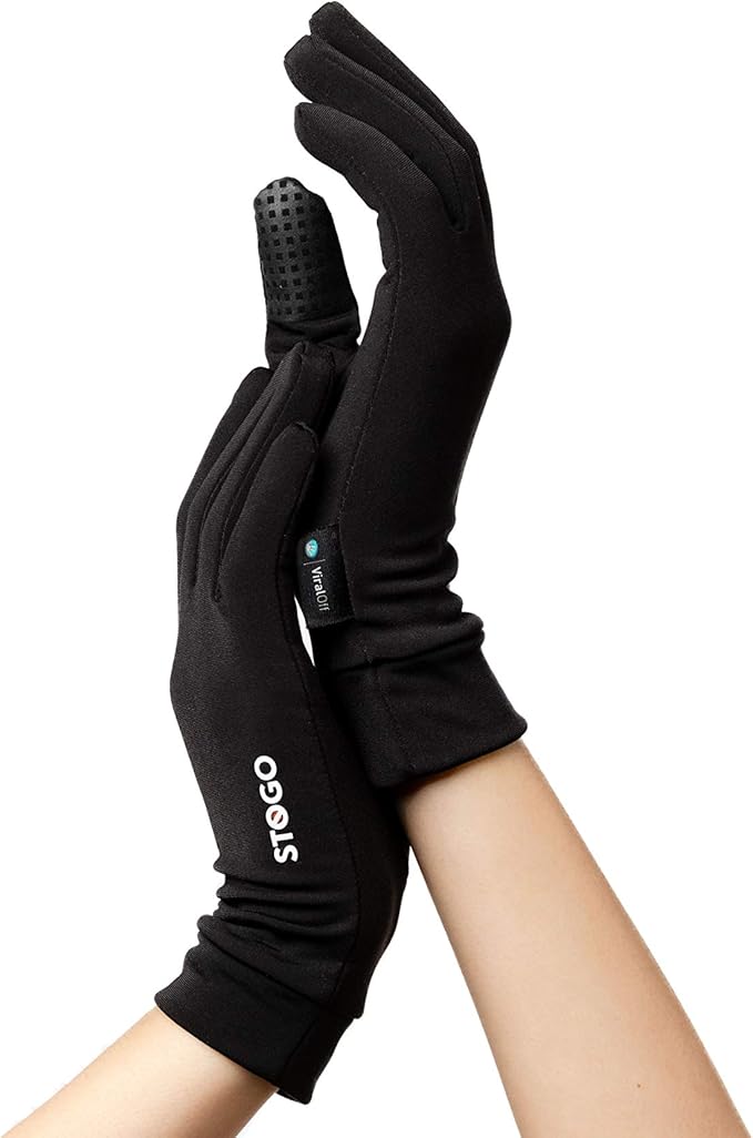 STOGO All Day Glove- Antimicrobial Sustainable Full Finger Touchscreen Glove for Shopping, Travel, Workout, Running