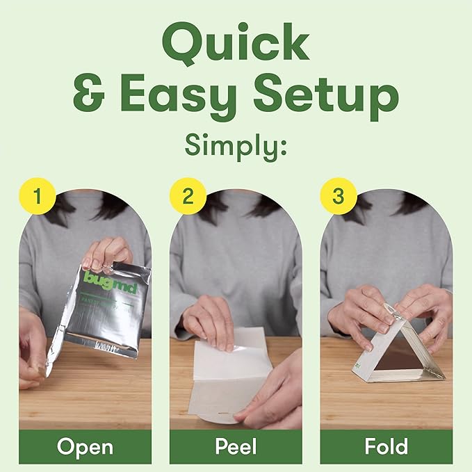 BugMD Clothes Moth Boss Traps (6 Count, Green) and Pantry Pest Patrol (6 Count, White) Bundle