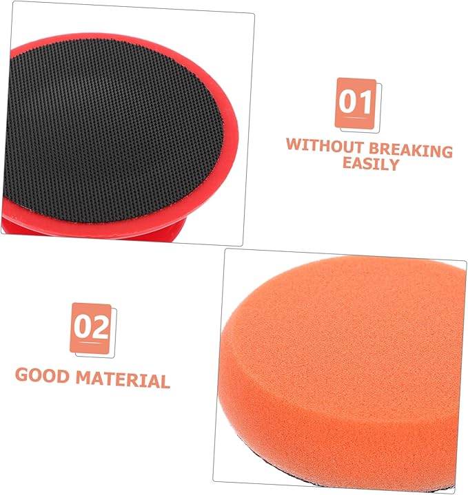 ULTECHNOVO 2sets Car Polishing Pad Ergonomic Handle Handle Sponge Buffing Pads for Waxing and Detailing Versatile for Cars Motorcycles and Boats