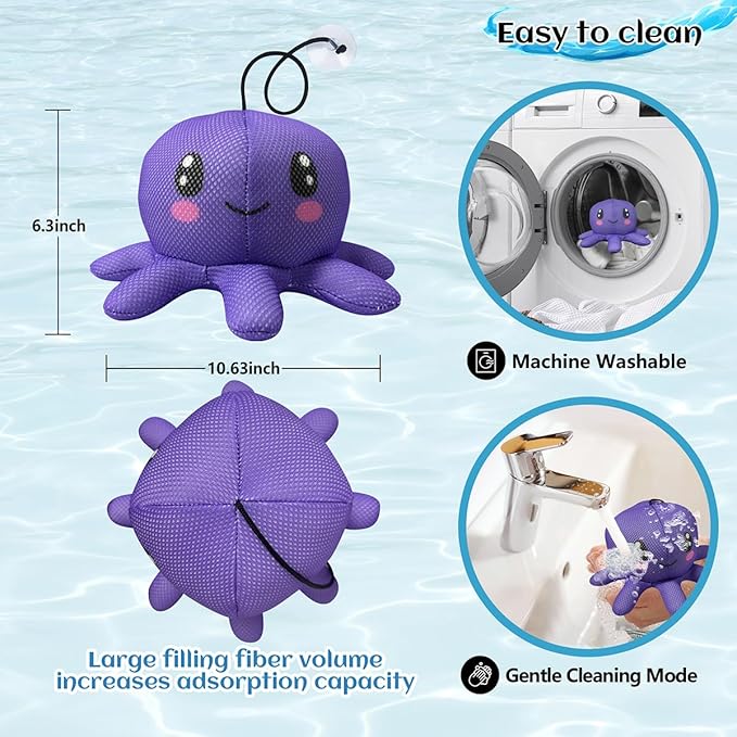 Hot Tub Scum Absorber for Spa Hot Tub,Hot Tub Sponge Scum Absorber.Spa Sponges for Hot Tub Cleaner Reusable.Hot Tub Skimmer,Hot Tub Oil Scum Absorber,Scum Balls for Spas Hot Tub,1 Pack