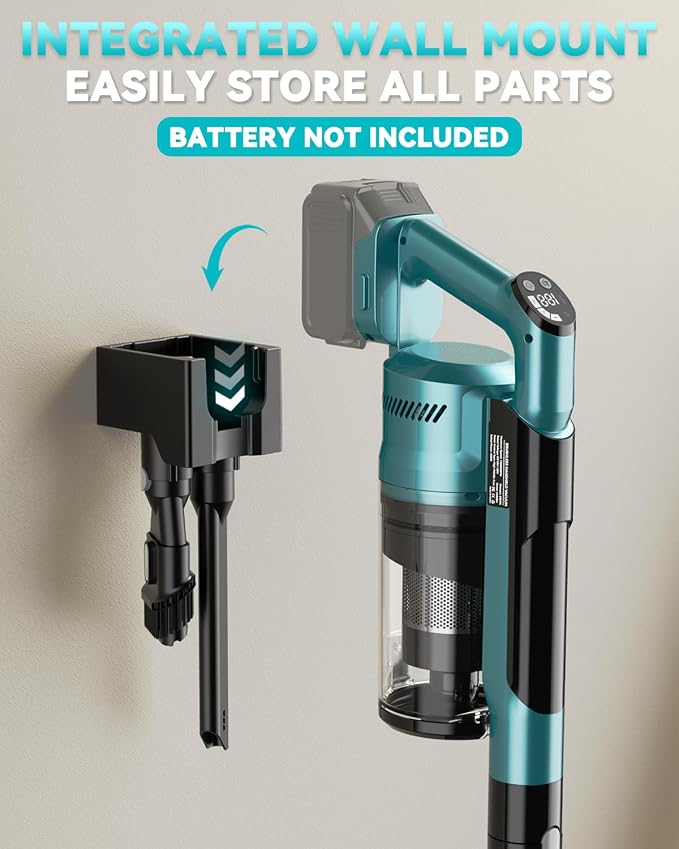VAXCANZE Cordless Vacuum Cleaner Compatible with Makita 18V Battery, 35kPa Brushless Lightweight Stick Vacuum with 3 Mode Suction, 6 in 1 Stick Vacuum Cleaner with HEPA for Floor, Carpet(Tool Only)