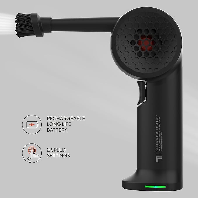 Sharper Image MACH 01X High Velocity Compressed Air Duster, Rechargeable, Rotating Design, Cleaning Tool