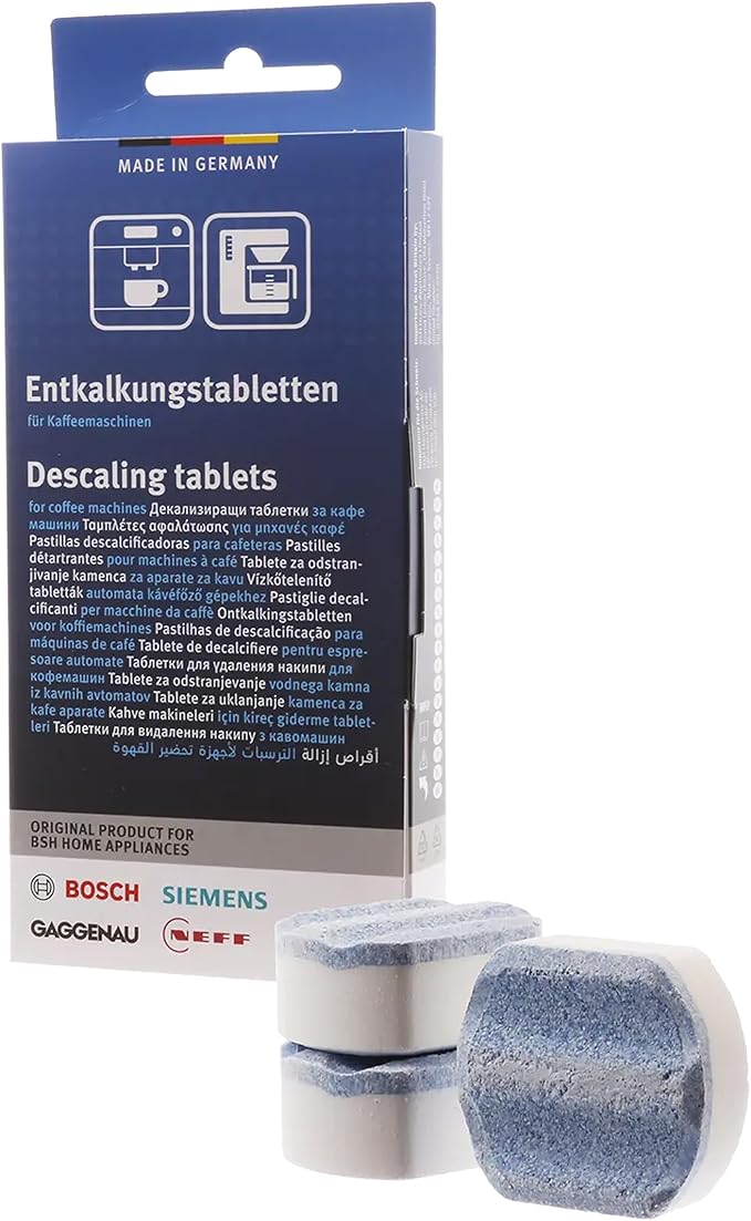 Descaling Tablets for Coffee Machines compatible with Bosch Siemens Neff Gaggenau, 3 Tablets x 36gr