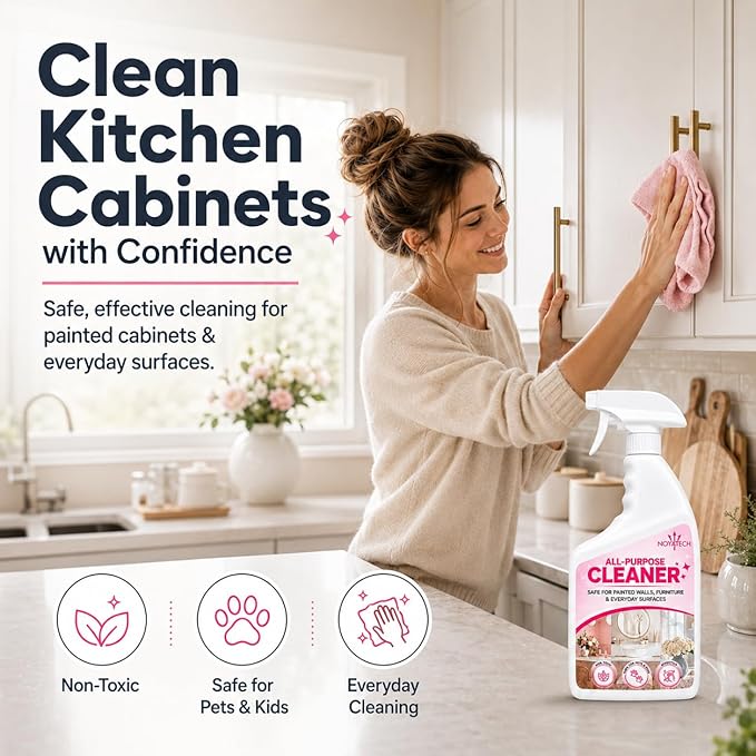 NOYATECH All Purpose Cleaning Spray – Non-Toxic, Pet & Kid Safe, Multi-Surface Cleaner for Walls, Furniture, Counters, Bedrooms & Everyday Surfaces. Safe cleaner for Painted or Finished Surfaces.