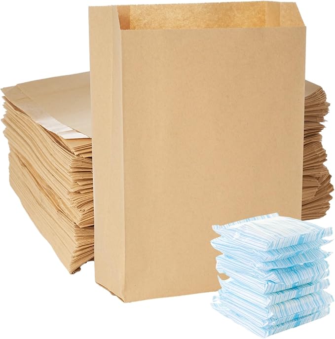 300 Pcs Feminine Hygiene Disposal Bags - 7 X 11 Inch Sanitary Napkin Disposal Bags, Tampon Bags Disposal for Bathroom, Waxed Kraft Hygiene Liner Bags, Business Restroom Personal Dispensers Bags
