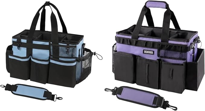 2 Pack Cleaning Caddy Bag (Blue & Purple)