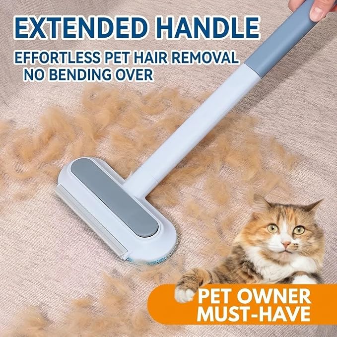 SUREMAX 3-in-1 Pet Hair Remover Set, Carpet Rake for Pet Hair with 54" Extendable Handle, Pet Grooming Glove & Lint Brush for Dogs Cats, Hair Removal Broom for Carpets, Rugs, Couch, Clothes, Furniture