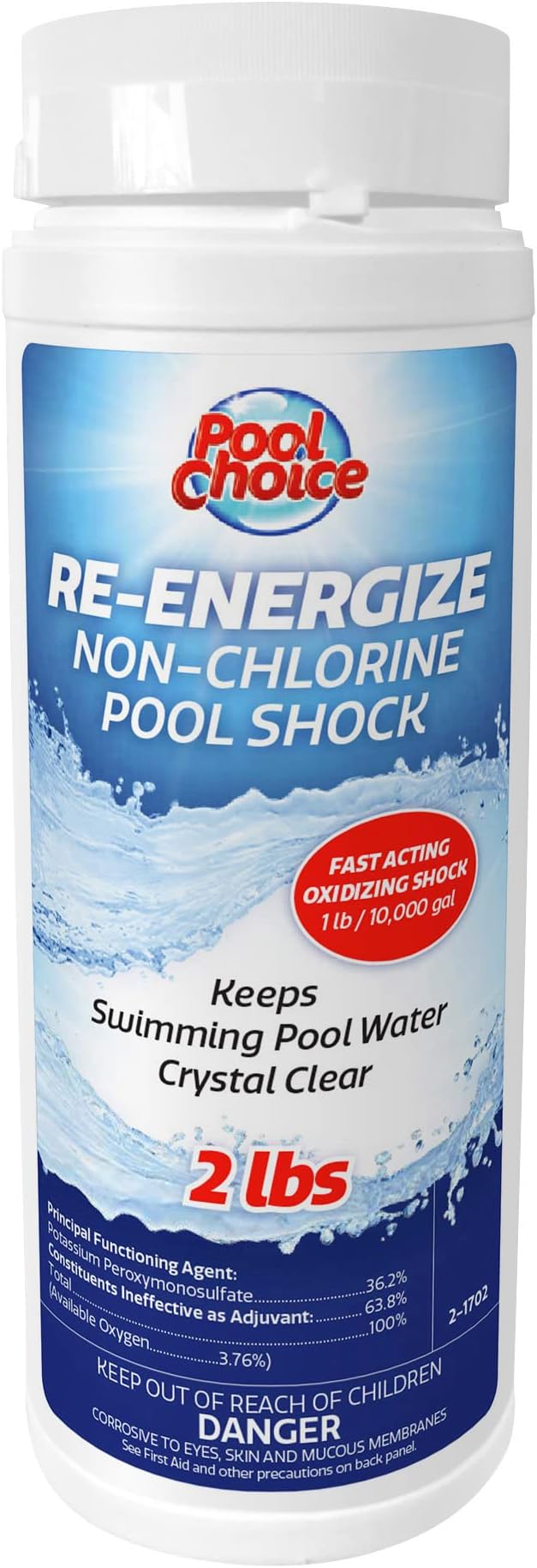 SpaChoice 2-Pounds 12-Pack Premium Re-Energize, Non Chlorine Pool Shock, Made in USA