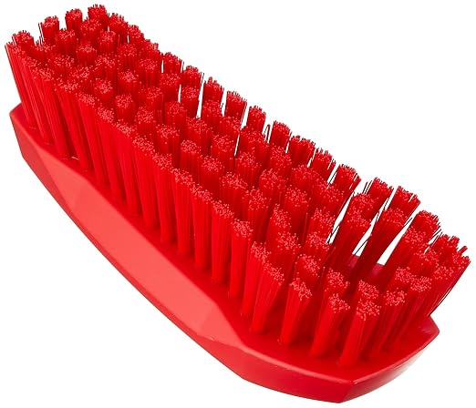 Vikan 38904 Brush,Scrub,Stiff,8",PP/PBT,Red