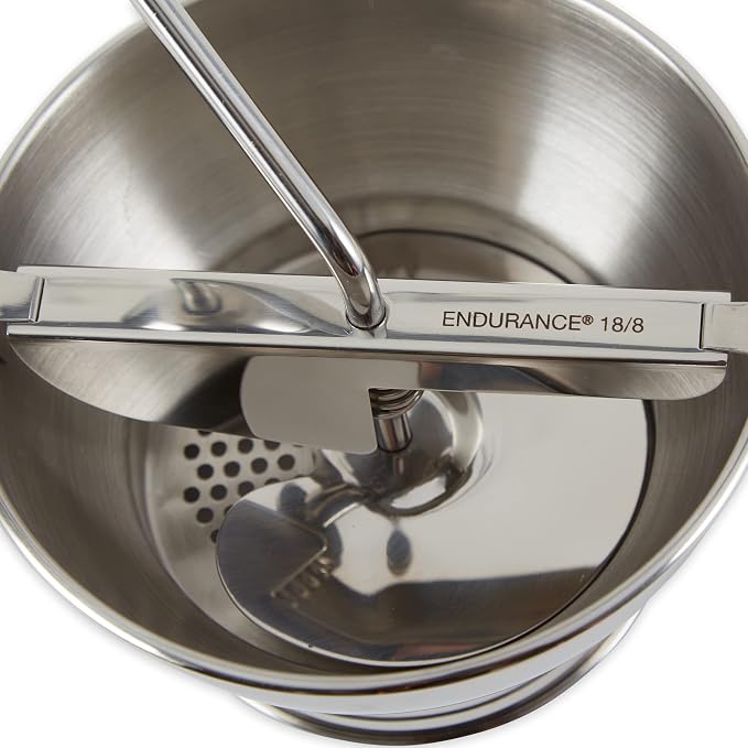 RSVP International Endurance Kitchen Tool Collection Stainless Steel Food Mill, Mini, 5.5" Diameter