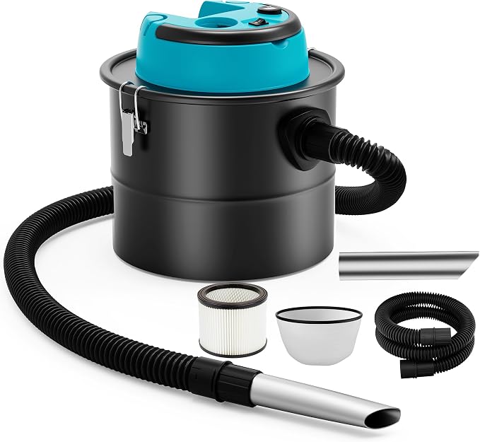 Cordless Ash Vacuum, 4 Gallon Fireplace Ash Vacuum for Pellet Stoves, Pellet Stove Vacuum with Blower Function for Fireplaces, Pellet Stoves(Tool Only)
