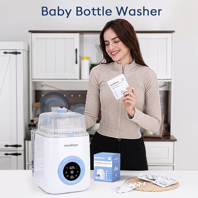 MOMFANN 300 Professional Deep Cleaning Detergent Tablets for All Baby Bottle Washers, Washer Tablets for Bottle Washer and Sterilizer and Dryer, Easy to Use