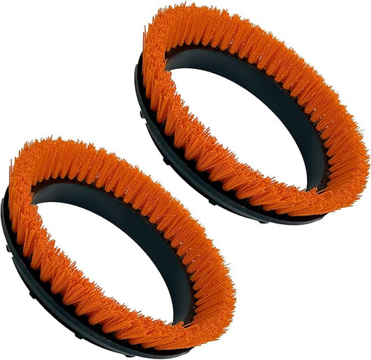 237047 Orbiter Orange Scrub Brush for ORB550MC Orbiter Floor Machine, Heavy-Duty Brush, 12” Diameter,(2 Pack)