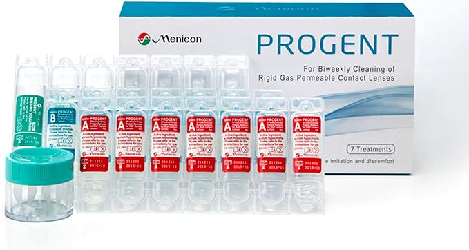 Menicon Progent Biweekly Contact Lens Cleaner - Removes Protein (7 Treatments)