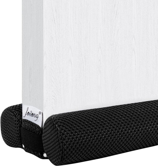 fowong Door Draft Stopper 30" to 36" Soundproofing Under Door Draft Blocker, Adjustable Noise Stopper Seal Large Gap, Black