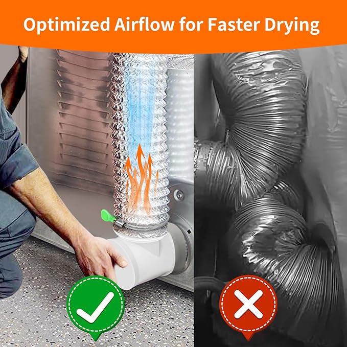 90 Degree Clothes Dryer Vent Elbow,Tight-Fit Connector for 4-Inch Dryer Duct Hose in Narrow Spaces