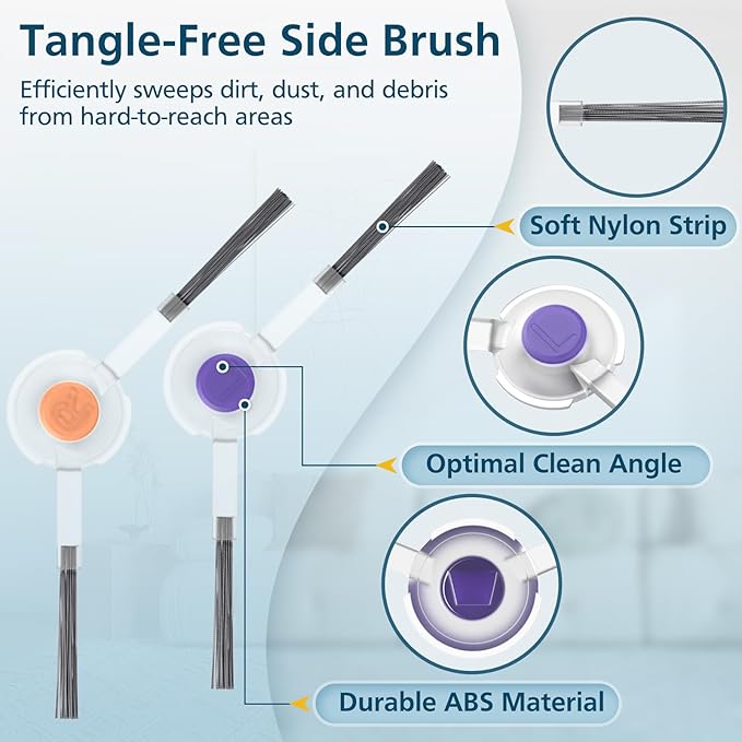 Replacement Parts Accessories Compatible with Narwal Freo Robot Vacuum ONLY, 1 Roller Brush,4 HEPA Filters, 4 Mop Pads, 6 Side Brushes, NOT for Freo Z10/Z10 Ultra/Z Ultra/X Ultra