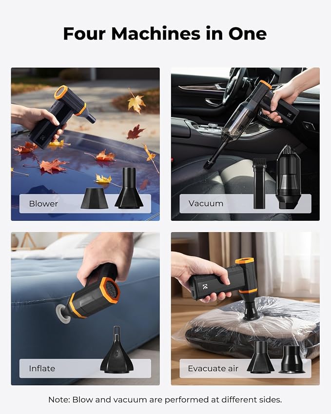 K&F Concept Screen Display Electric Compressed Air Duster | LED Light | Super Wind Power| Rechargeable Brushless Motor|for Computer, Keyboard, Car, Home,Outdoor