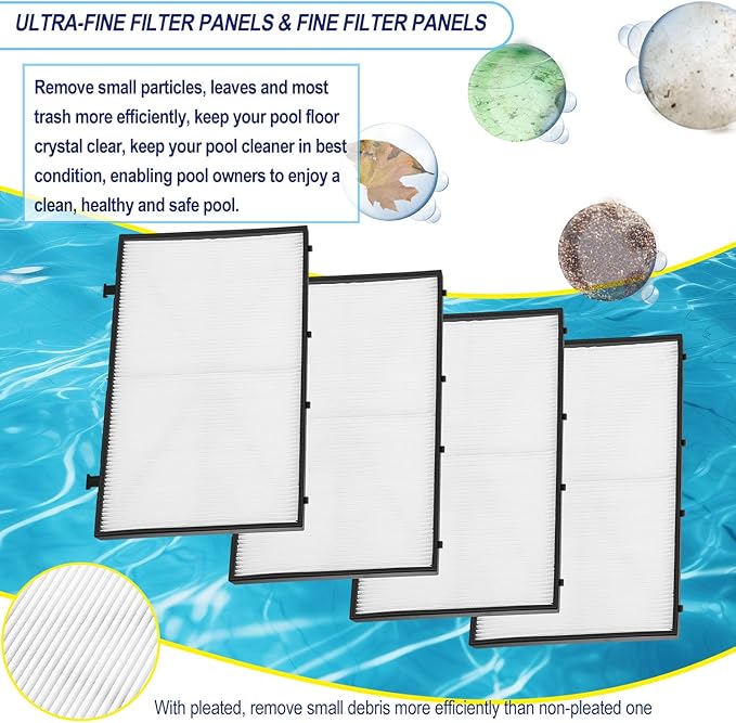 Tune Up Rebuild Kit Replacement Parts w/ 9991433-R4 Ultra Fine Filter Panels, 6101641-R2 Grey Brushes, Climbing Rings, 9985006-R2 Tracks For Maytronics Dolphin Nautilus CC Plus Robotic Pool Cleaner