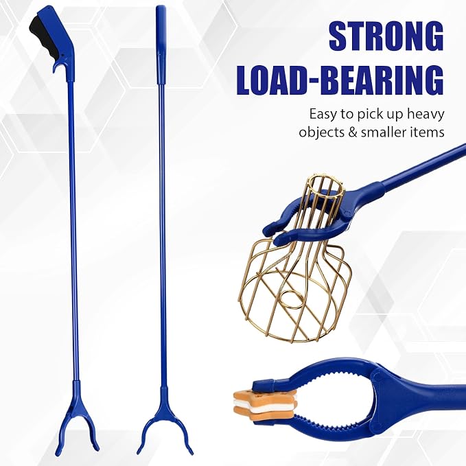 Norme 6 Pcs 32" Trash Grabber Reacher Tool for Elderly Long Handle Litter Picker Upper Lightweight Handy Aid Nonslip Trash Claw Grabber for Sanitation Workers Home Garden Arm Extension