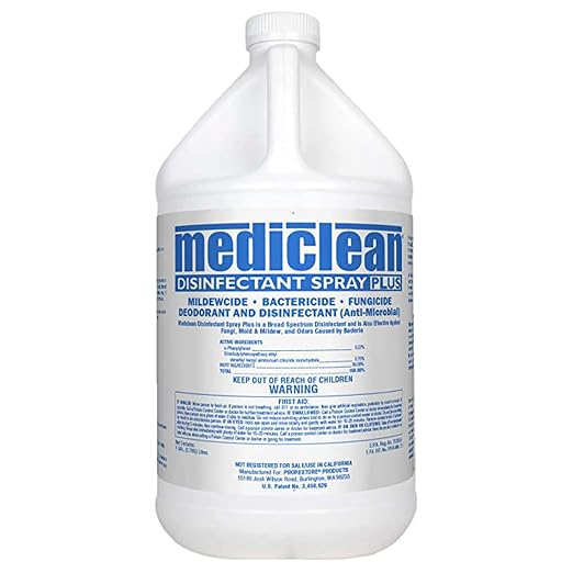 Mediclean Disinfectant Spray Plus Professional Antimicrobial Spray for Use After Floods, 1-Gal Bottle
