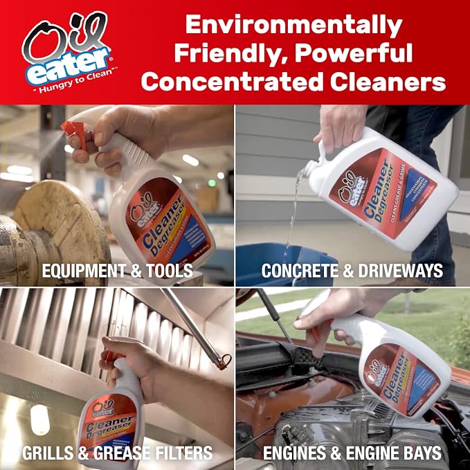 Oil Eater Original 1 Gallon Cleaner, Degreaser - Dissolve Grease Oil and Heavy-Duty Stains – Professional Strength